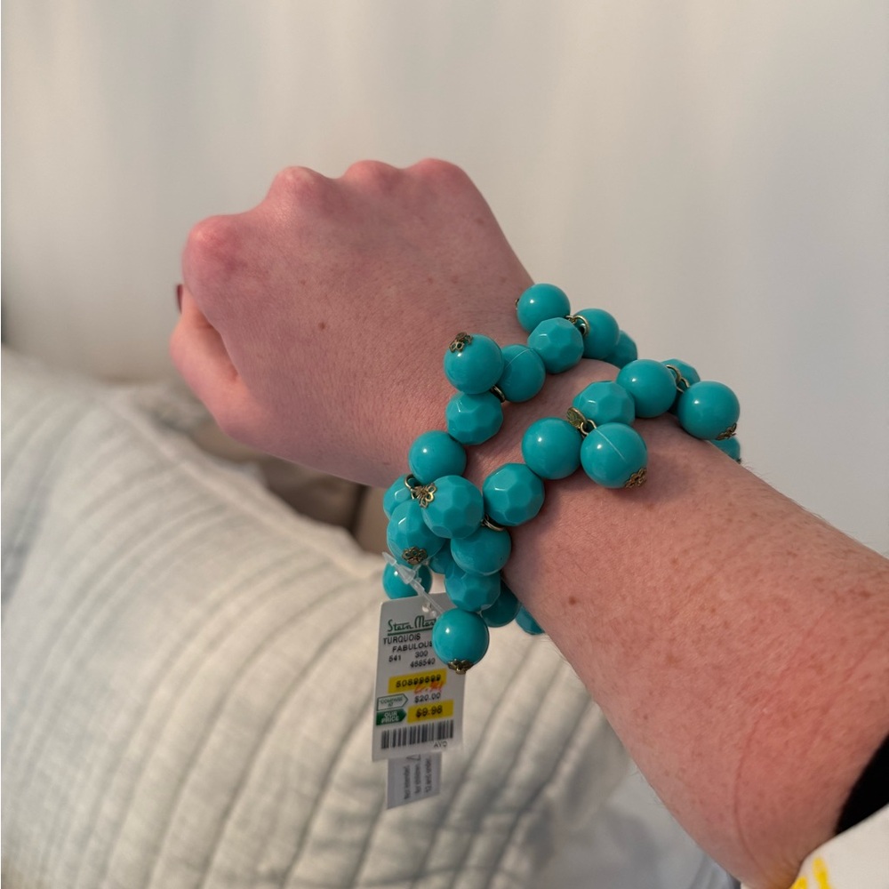 Turquoise Beaded Stretch Bracelet Set – NWT - Picture 3 of 6